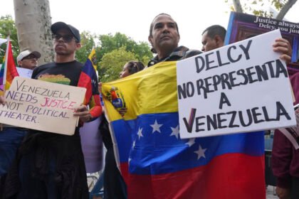 Opositores protestan en Caracas por intervención de Delcy Rodríguez en la ONU