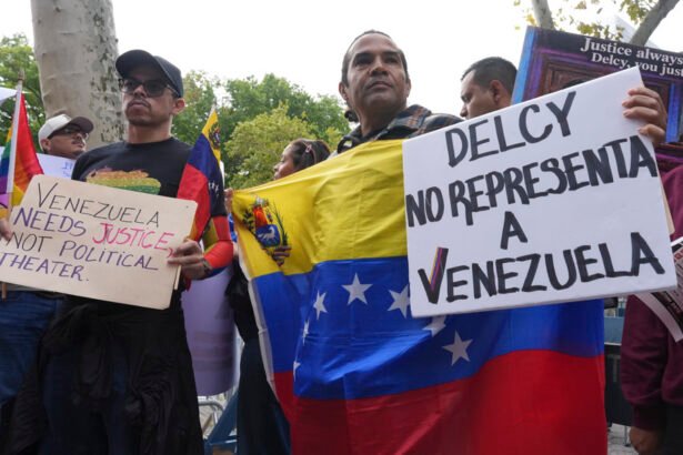 Opositores protestan en Caracas por intervención de Delcy Rodríguez en la ONU