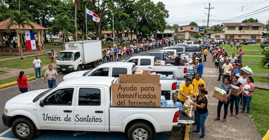 Unión de Santeños organiza caravana solidaria por sismo en Los Santos